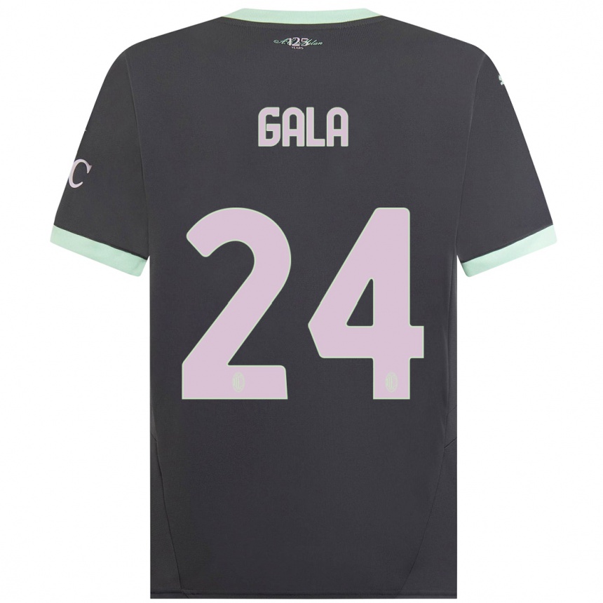 Gyermek Labdarúgás Antonio Gala #24 Szürke Harmadik Számú Jersey 2024/25 Mez Póló Ing