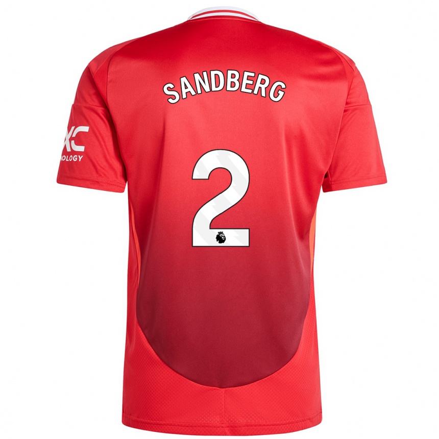 Férfi Labdarúgás Anna Sandberg #2 Élénkpiros Hazai Jersey 2024/25 Mez Póló Ing