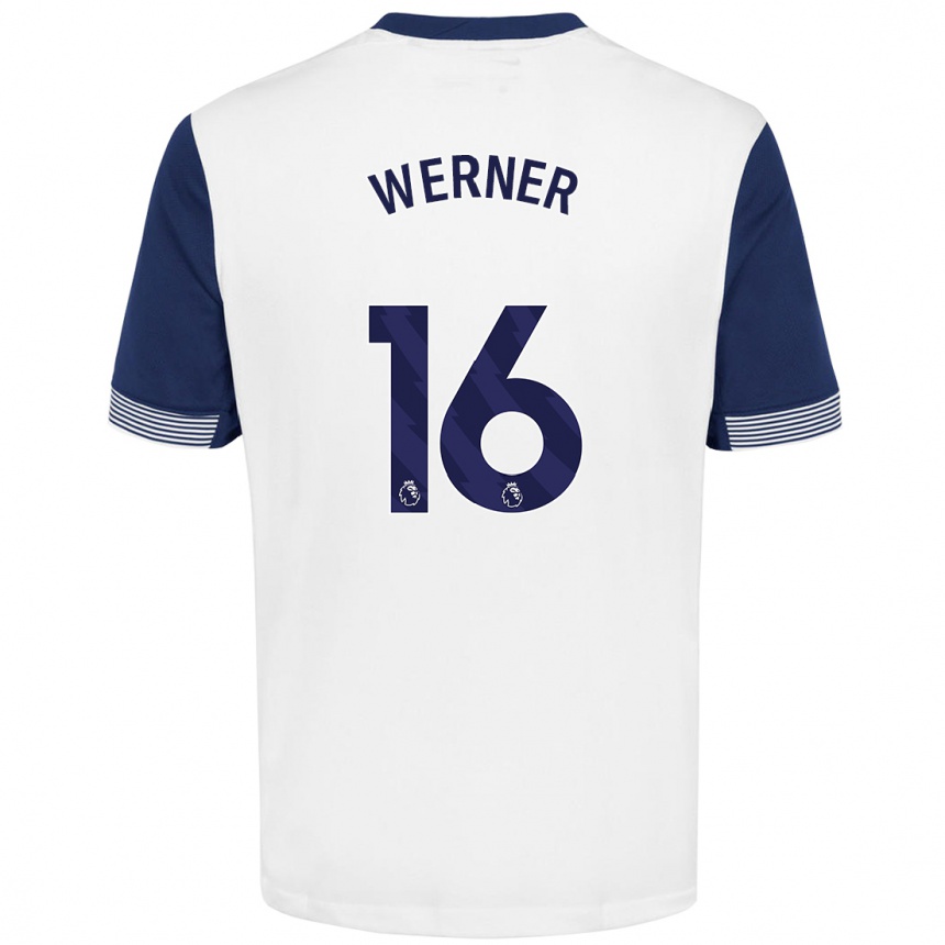 Férfi Labdarúgás Timo Werner #16 Fehér Kék Hazai Jersey 2024/25 Mez Póló Ing