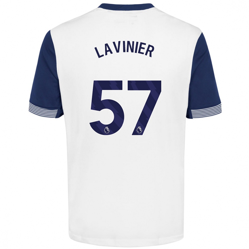 Férfi Labdarúgás Marcel Lavinier #57 Fehér Kék Hazai Jersey 2024/25 Mez Póló Ing