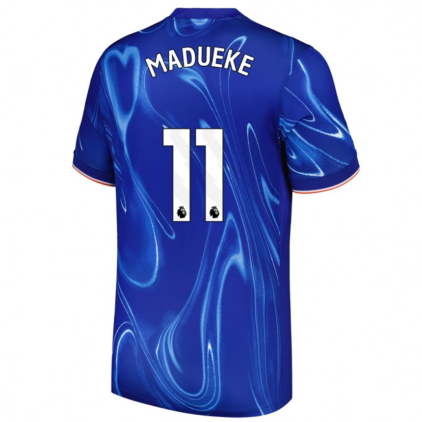 Férfi Labdarúgás Noni Madueke #11 Kék Fehér Hazai Jersey 2024/25 Mez Póló Ing