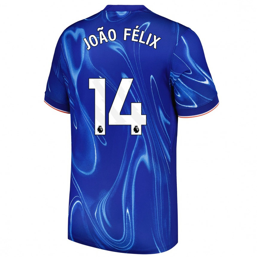 Férfi Labdarúgás Joao Felix #14 Kék Fehér Hazai Jersey 2024/25 Mez Póló Ing