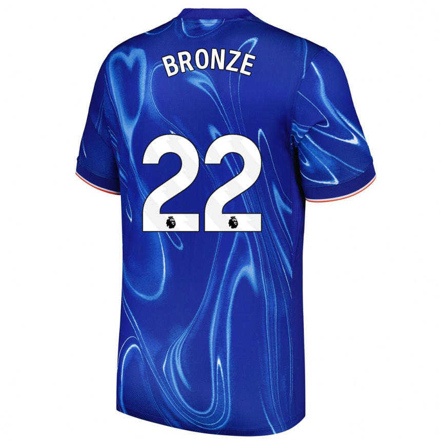 Férfi Labdarúgás Lucy Bronze #22 Kék Fehér Hazai Jersey 2024/25 Mez Póló Ing