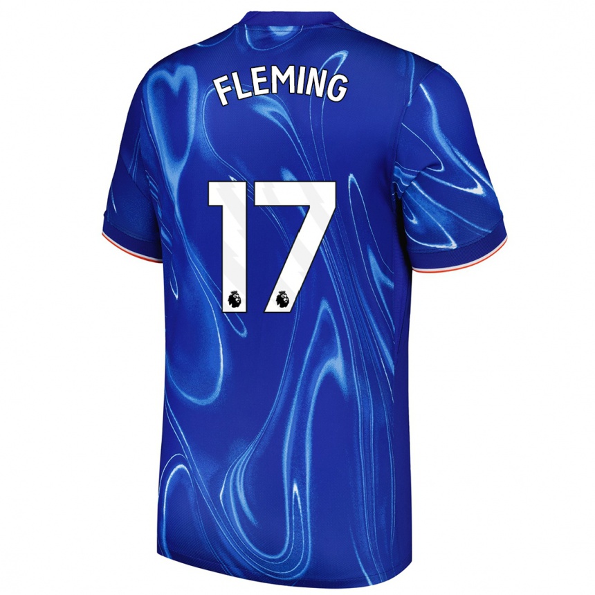 Férfi Labdarúgás Jessie Fleming #17 Kék Fehér Hazai Jersey 2024/25 Mez Póló Ing