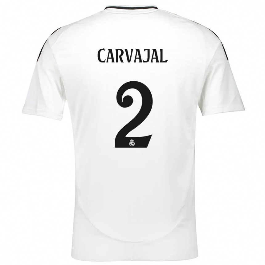 Férfi Labdarúgás Daniel Carvajal #2 Fehér Hazai Jersey 2024/25 Mez Póló Ing