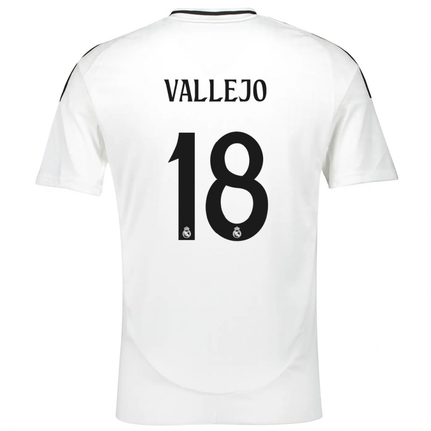 Férfi Labdarúgás Jesus Vallejo #18 Fehér Hazai Jersey 2024/25 Mez Póló Ing