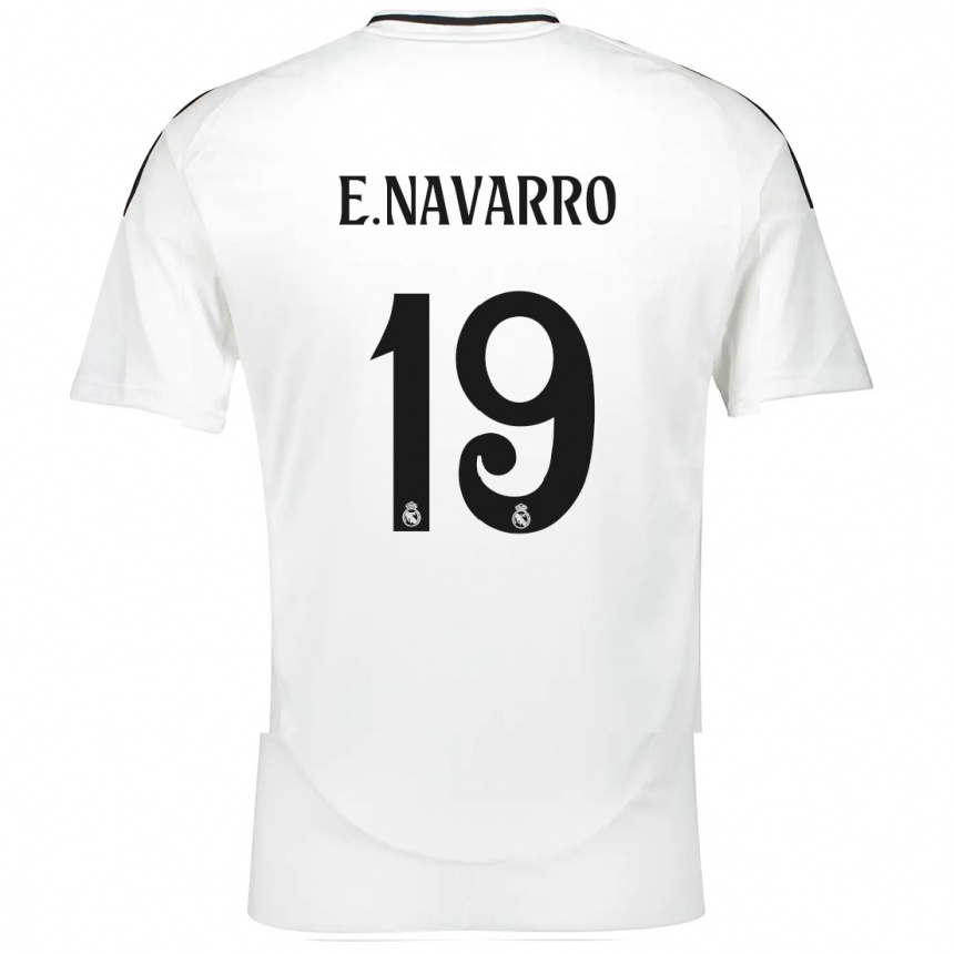 Férfi Labdarúgás Eva Navarro #19 Fehér Hazai Jersey 2024/25 Mez Póló Ing