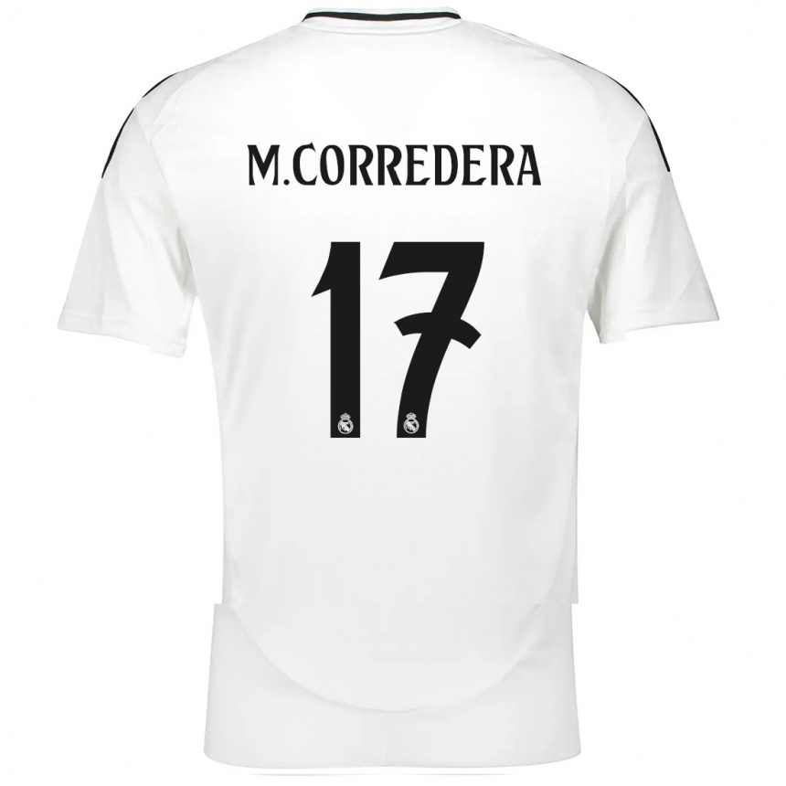 Férfi Labdarúgás Marta Corredera #17 Fehér Hazai Jersey 2024/25 Mez Póló Ing