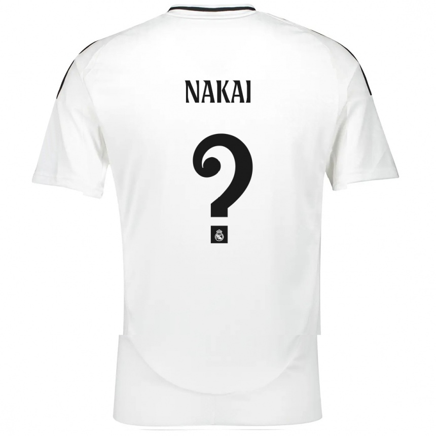 Férfi Labdarúgás Takuhiro Nakai #0 Fehér Hazai Jersey 2024/25 Mez Póló Ing