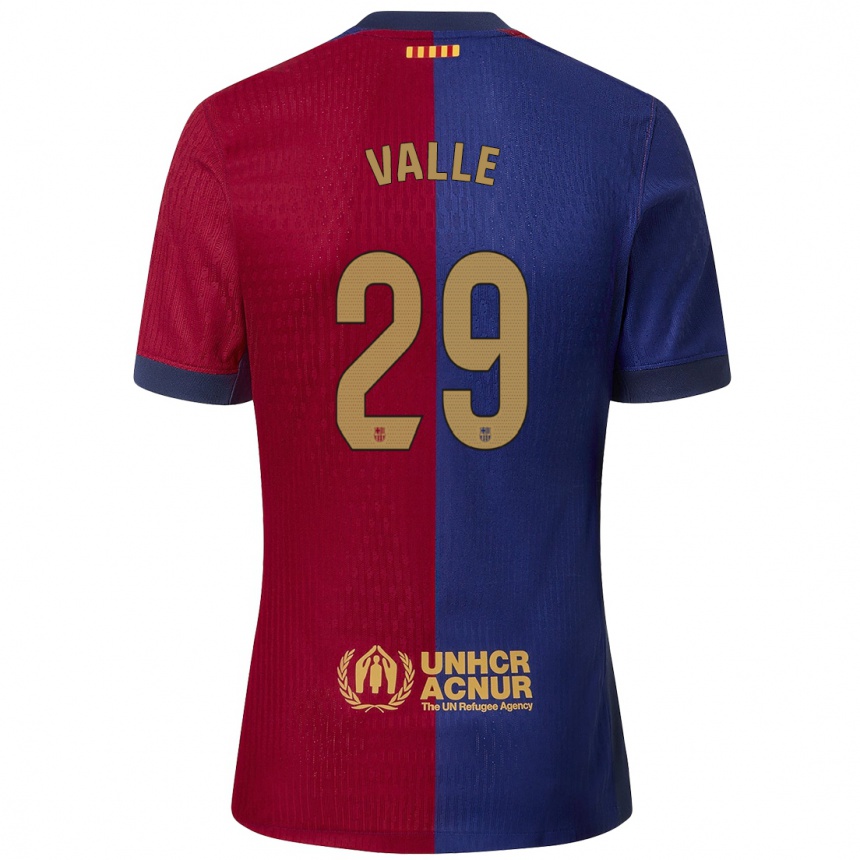 Férfi Labdarúgás Álex Valle #29 Kék Piros Hazai Jersey 2024/25 Mez Póló Ing