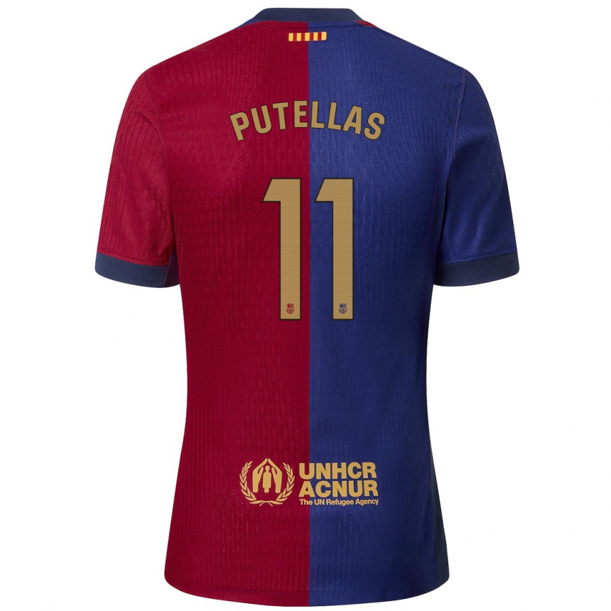 Férfi Labdarúgás Alexia Putellas #11 Kék Piros Hazai Jersey 2024/25 Mez Póló Ing