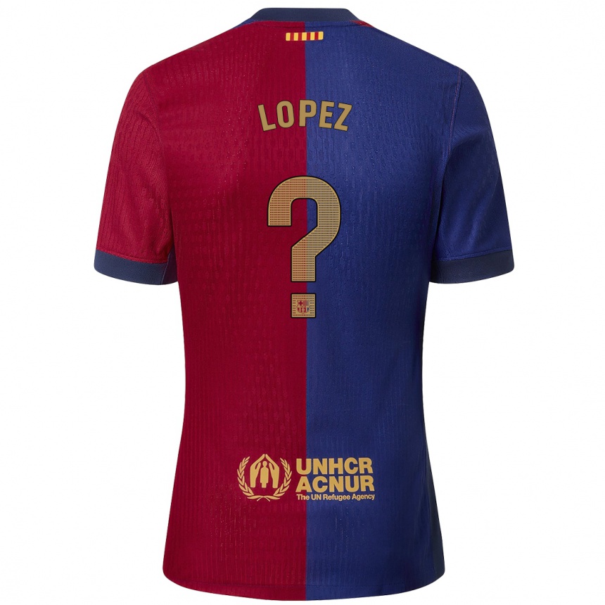 Férfi Labdarúgás Pablo Lopez #0 Kék Piros Hazai Jersey 2024/25 Mez Póló Ing