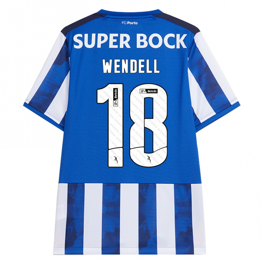 Férfi Labdarúgás Wendell #18 Kék Fehér Hazai Jersey 2024/25 Mez Póló Ing