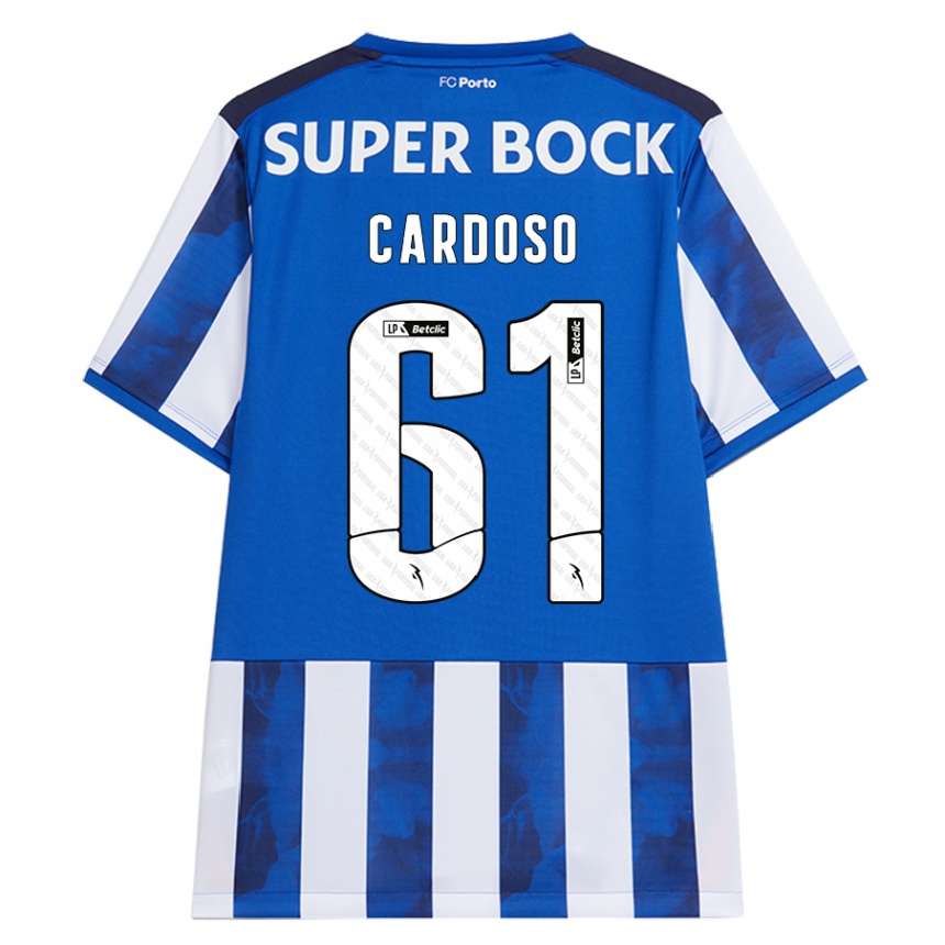 Férfi Labdarúgás Ivan Cardoso #61 Kék Fehér Hazai Jersey 2024/25 Mez Póló Ing