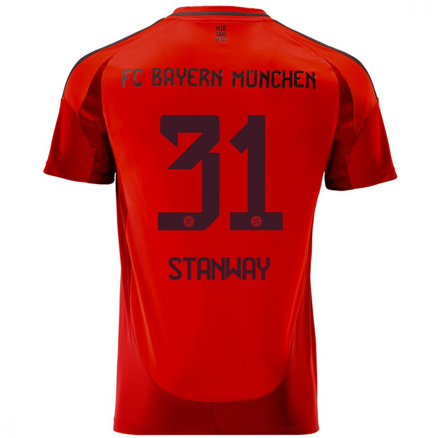 Férfi Labdarúgás Georgia Stanway #31 Piros Hazai Jersey 2024/25 Mez Póló Ing