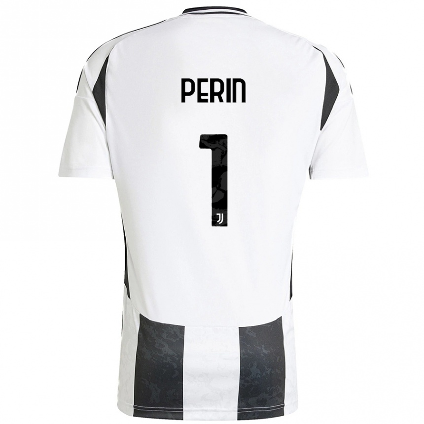 Férfi Labdarúgás Mattia Perin #1 Fehér Fekete Hazai Jersey 2024/25 Mez Póló Ing