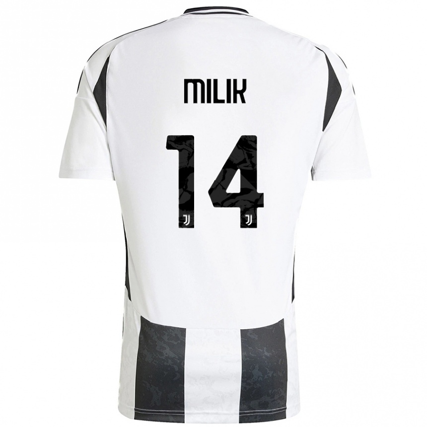 Férfi Labdarúgás Arkadiusz Milik #14 Fehér Fekete Hazai Jersey 2024/25 Mez Póló Ing