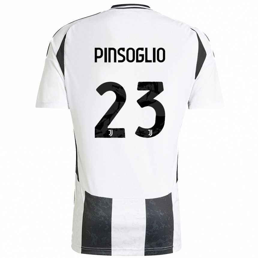 Férfi Labdarúgás Carlo Pinsoglio #23 Fehér Fekete Hazai Jersey 2024/25 Mez Póló Ing