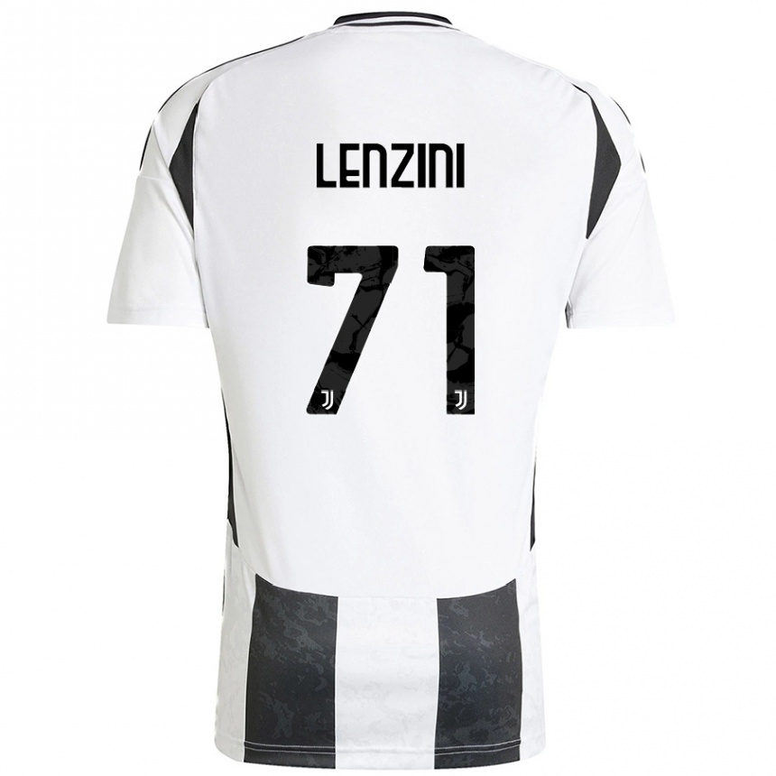 Férfi Labdarúgás Martina Lenzini #71 Fehér Fekete Hazai Jersey 2024/25 Mez Póló Ing