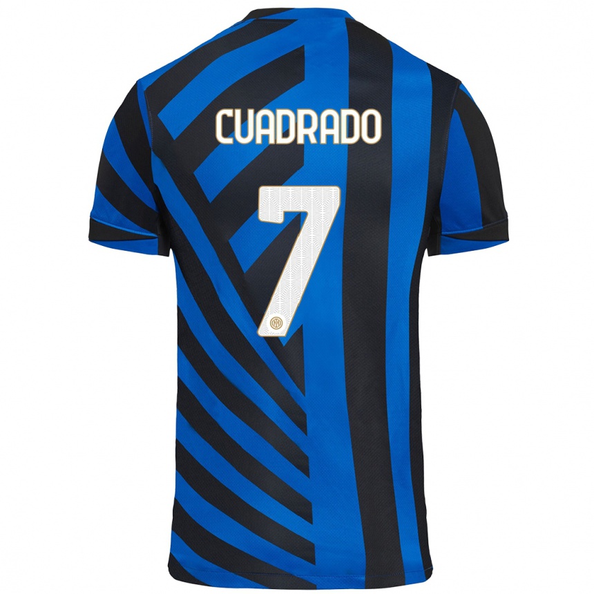 Férfi Labdarúgás Juan Cuadrado #7 Kék Fekete Hazai Jersey 2024/25 Mez Póló Ing