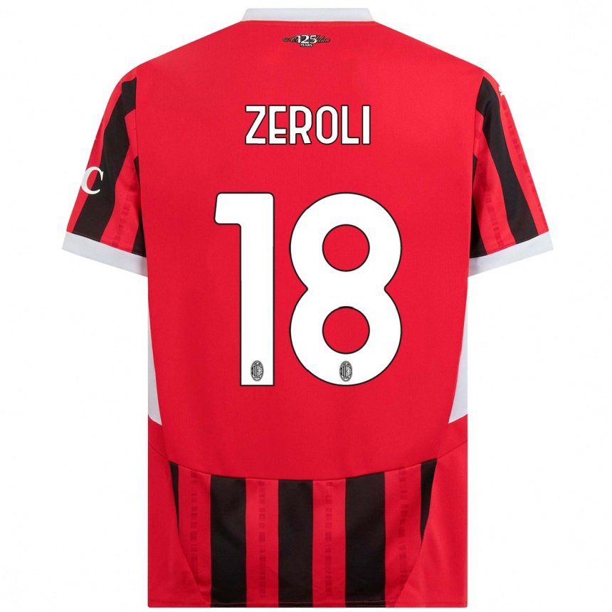 Férfi Labdarúgás Kevin Zeroli #18 Piros Fekete Hazai Jersey 2024/25 Mez Póló Ing