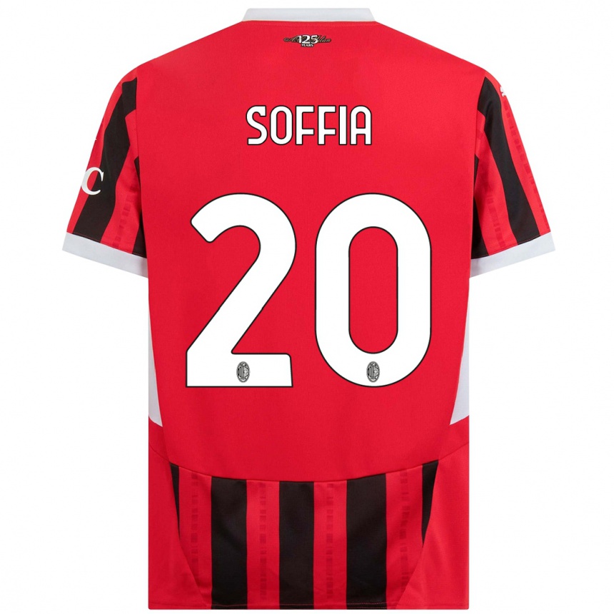 Férfi Labdarúgás Angelica Soffia #20 Piros Fekete Hazai Jersey 2024/25 Mez Póló Ing