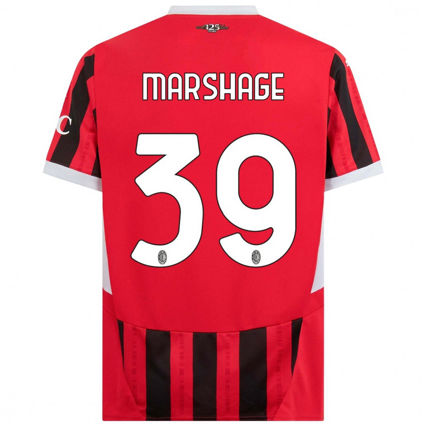 Férfi Labdarúgás Wilgot Marshage #39 Piros Fekete Hazai Jersey 2024/25 Mez Póló Ing