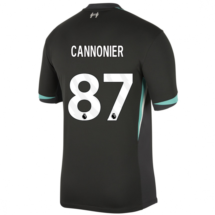 Férfi Labdarúgás Oakley Cannonier #87 Fekete Antracit Fehér Idegenbeli Jersey 2024/25 Mez Póló Ing