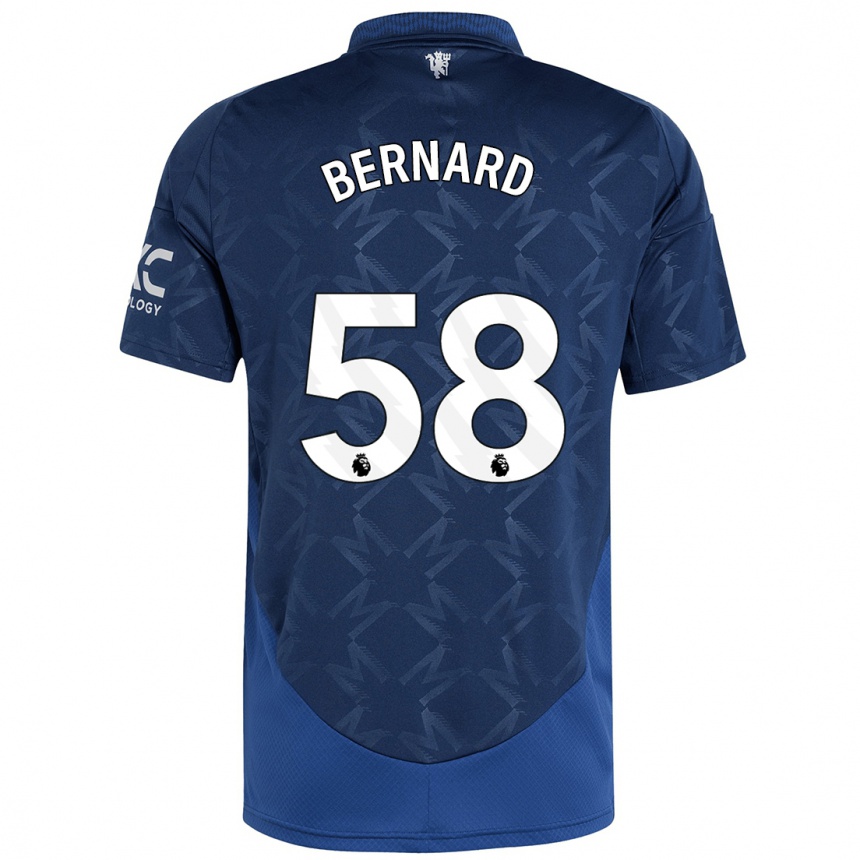 Férfi Labdarúgás Bernard #58 Indigó Idegenbeli Jersey 2024/25 Mez Póló Ing