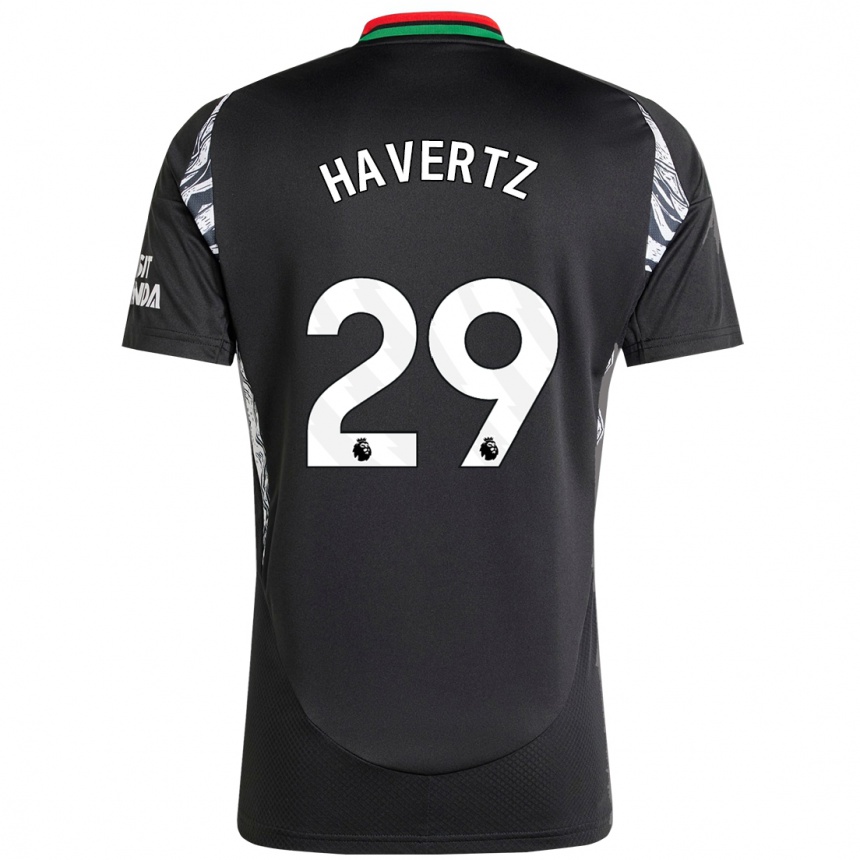 Férfi Labdarúgás Kai Havertz #29 Fekete Idegenbeli Jersey 2024/25 Mez Póló Ing