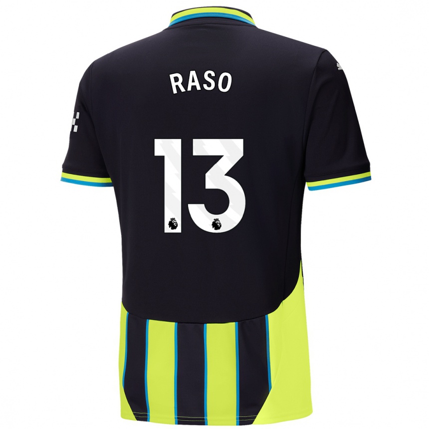 Férfi Labdarúgás Hayley Raso #13 Kék Sárga Idegenbeli Jersey 2024/25 Mez Póló Ing