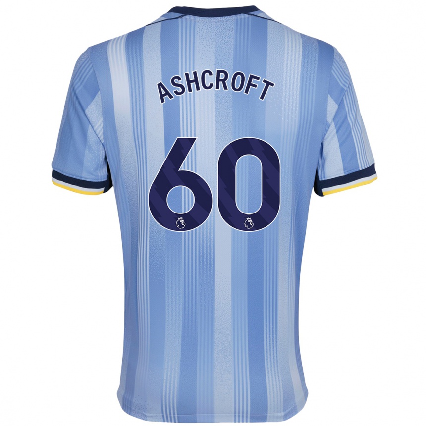 Férfi Labdarúgás Tyrell Ashcroft #60 Világoskék Idegenbeli Jersey 2024/25 Mez Póló Ing