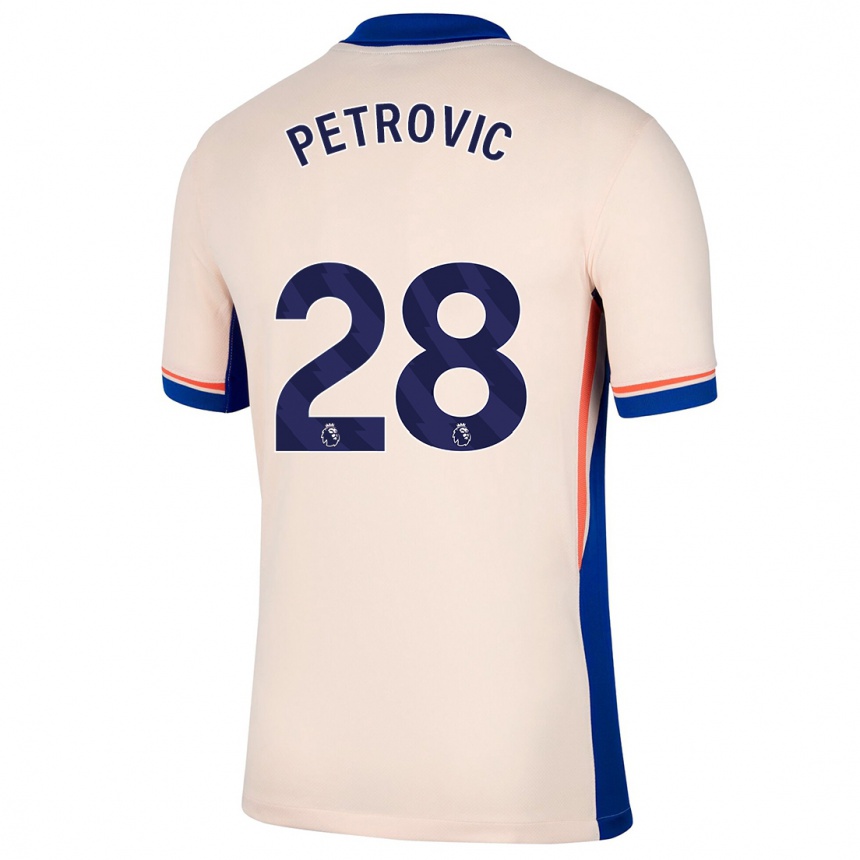 Férfi Labdarúgás Djordje Petrovic #28 Világos Bézs Idegenbeli Jersey 2024/25 Mez Póló Ing