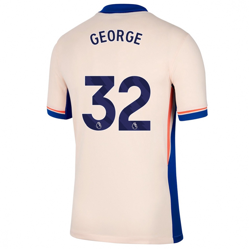 Férfi Labdarúgás Tyrique George #32 Világos Bézs Idegenbeli Jersey 2024/25 Mez Póló Ing