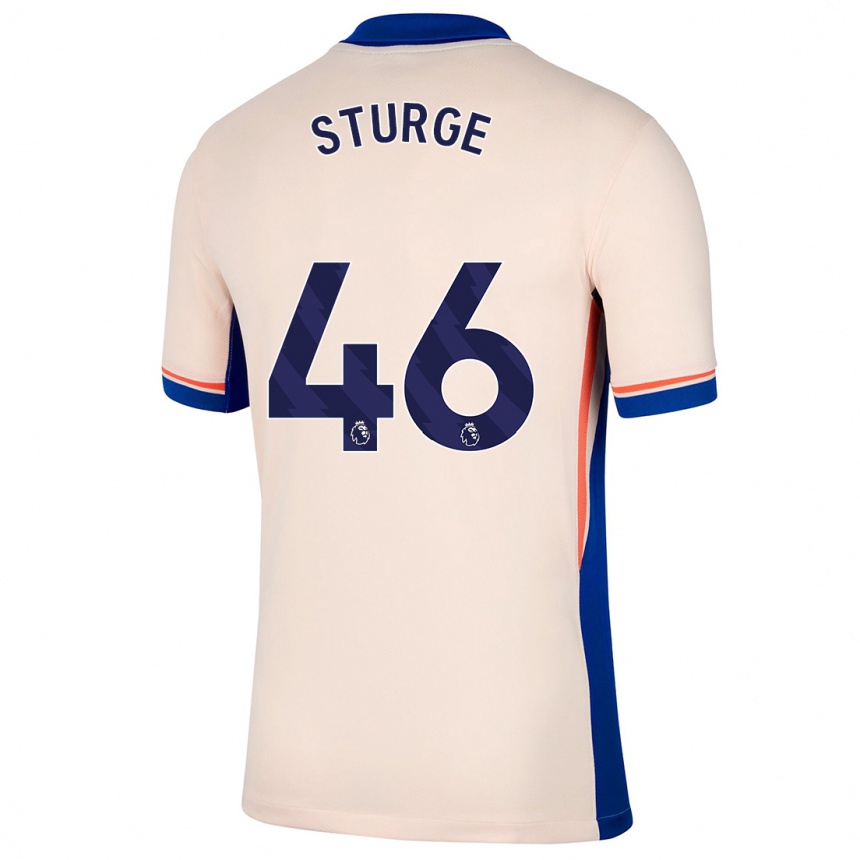 Férfi Labdarúgás Zak Sturge #46 Világos Bézs Idegenbeli Jersey 2024/25 Mez Póló Ing