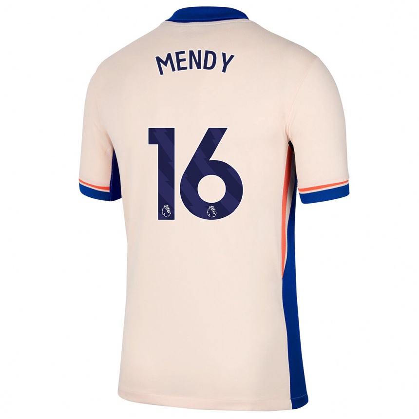 Férfi Labdarúgás Edouard Mendy #16 Világos Bézs Idegenbeli Jersey 2024/25 Mez Póló Ing