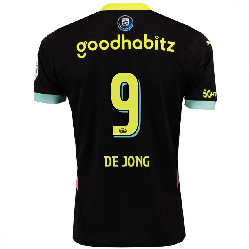 Férfi Labdarúgás Luuk De Jong #9 Fekete Sárga Idegenbeli Jersey 2024/25 Mez Póló Ing