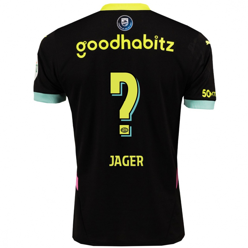 Férfi Labdarúgás Elvic Jager #0 Fekete Sárga Idegenbeli Jersey 2024/25 Mez Póló Ing