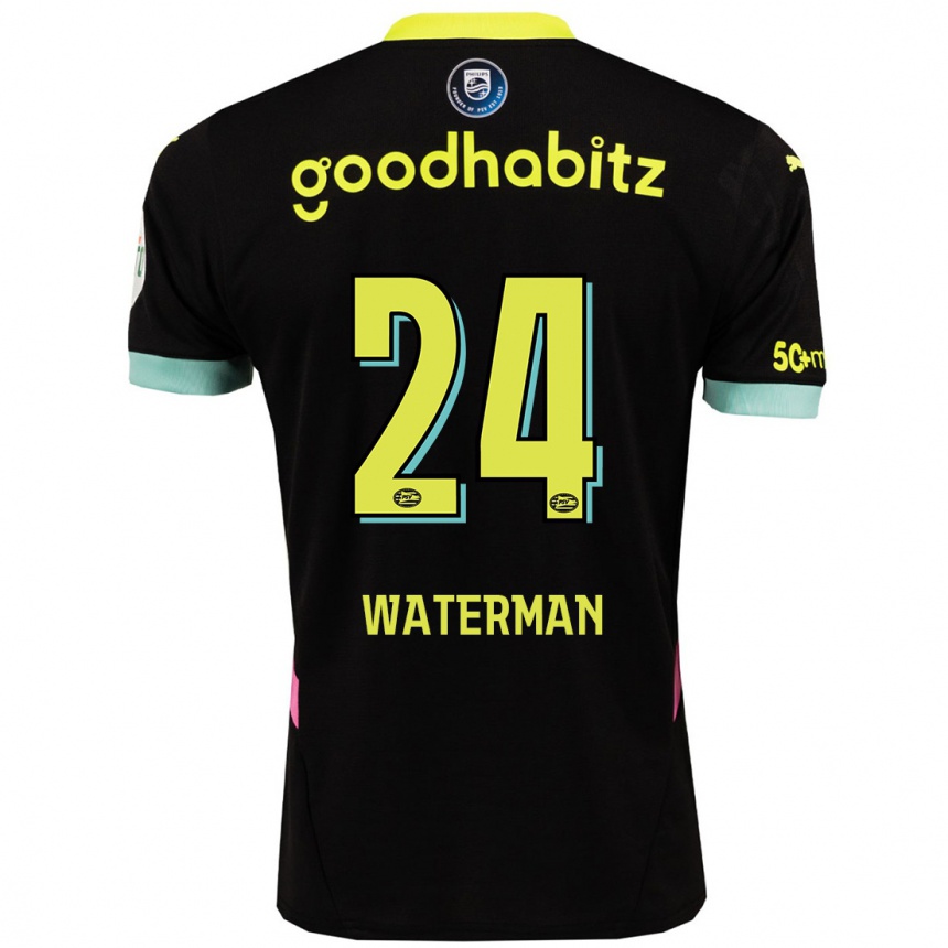 Férfi Labdarúgás Boy Waterman #24 Fekete Sárga Idegenbeli Jersey 2024/25 Mez Póló Ing