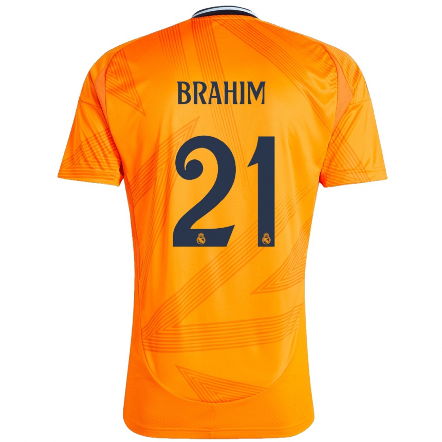 Férfi Labdarúgás Brahim Diaz #21 Narancs Idegenbeli Jersey 2024/25 Mez Póló Ing