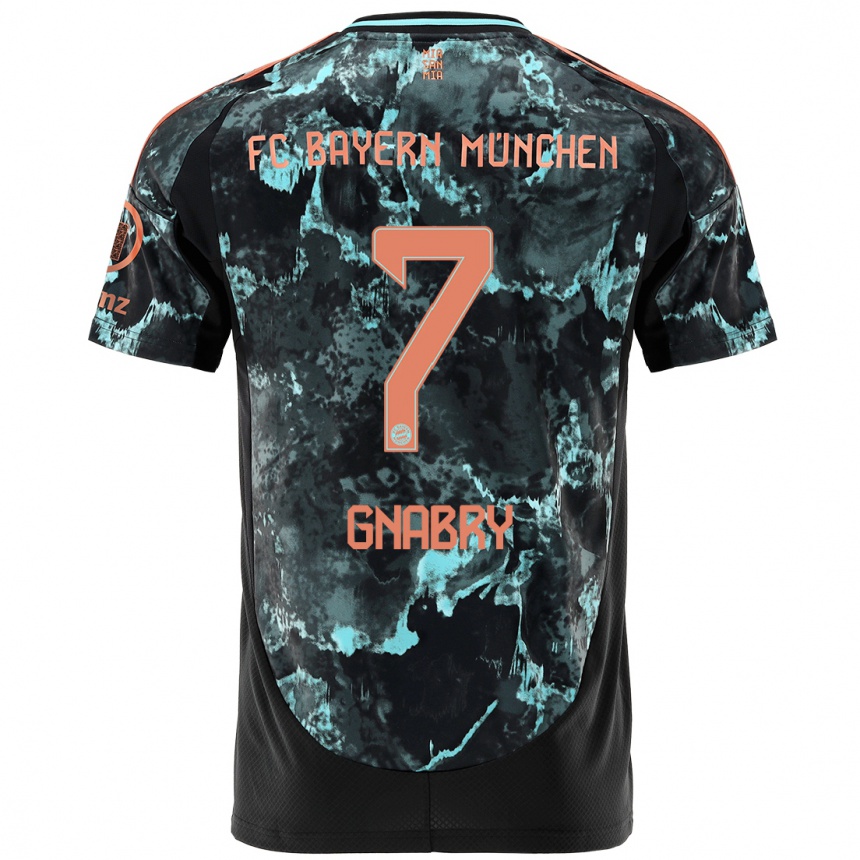 Férfi Labdarúgás Serge Gnabry #7 Fekete Idegenbeli Jersey 2024/25 Mez Póló Ing