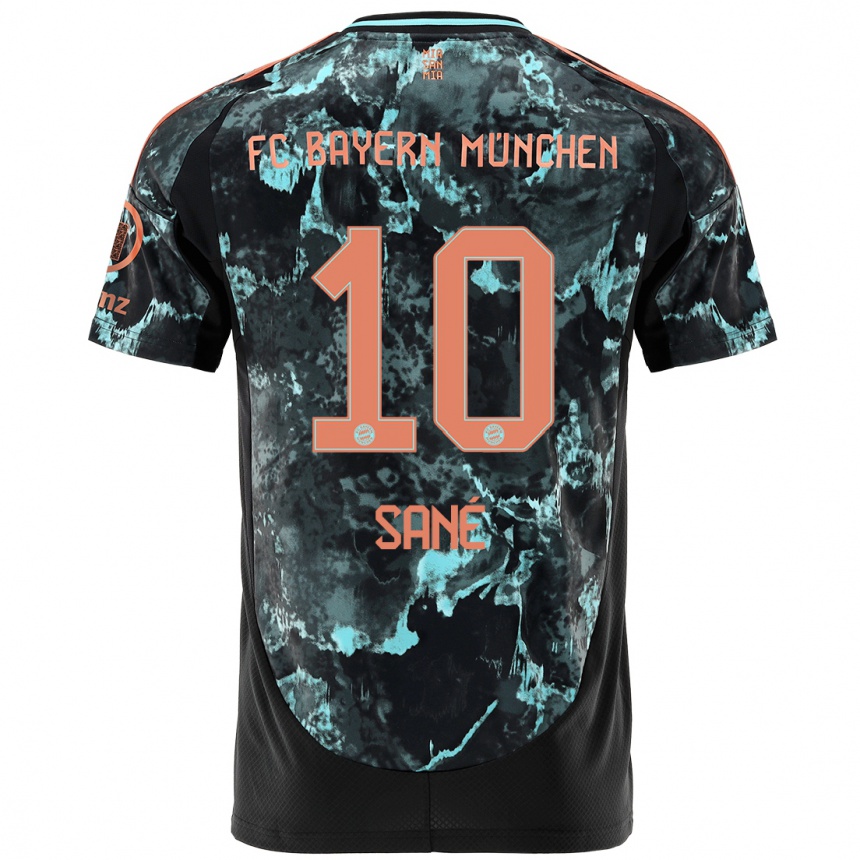 Férfi Labdarúgás Leroy Sane #10 Fekete Idegenbeli Jersey 2024/25 Mez Póló Ing