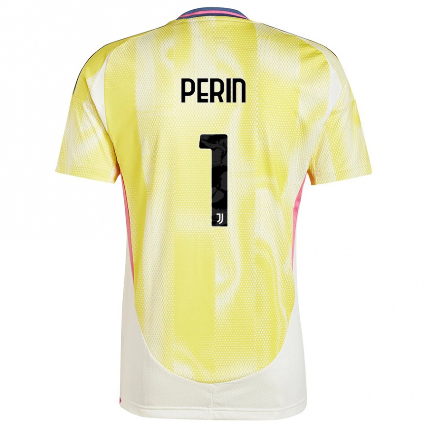 Férfi Labdarúgás Mattia Perin #1 Napsárga Idegenbeli Jersey 2024/25 Mez Póló Ing