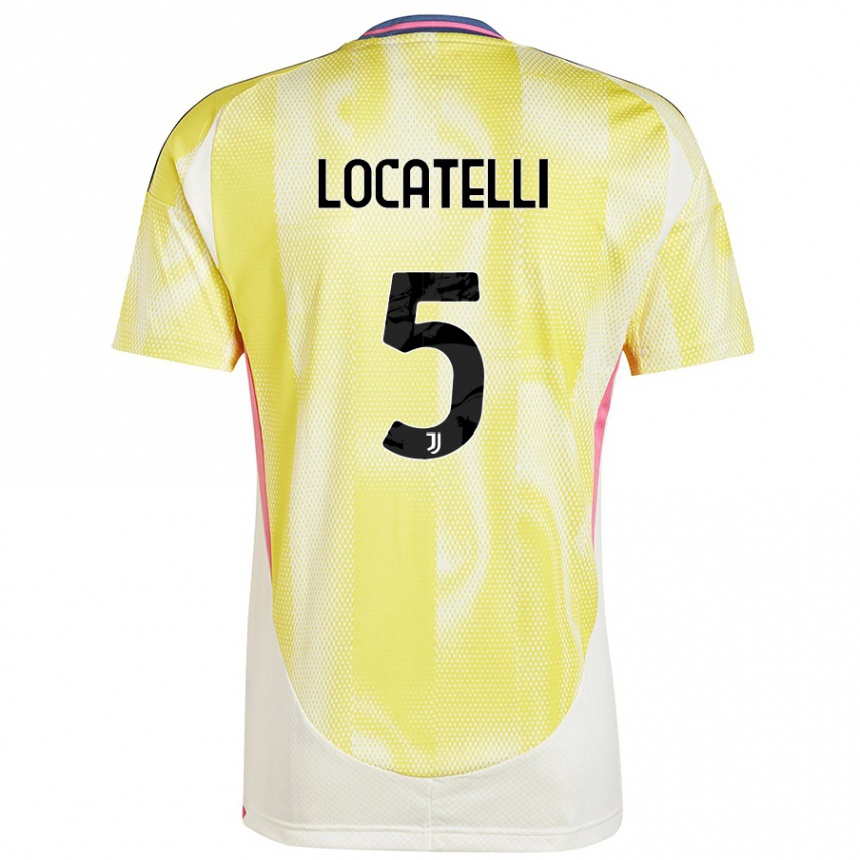 Férfi Labdarúgás Manuel Locatelli #5 Napsárga Idegenbeli Jersey 2024/25 Mez Póló Ing