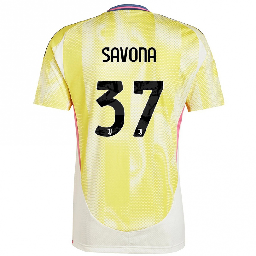 Férfi Labdarúgás Nicolo Savona #37 Napsárga Idegenbeli Jersey 2024/25 Mez Póló Ing