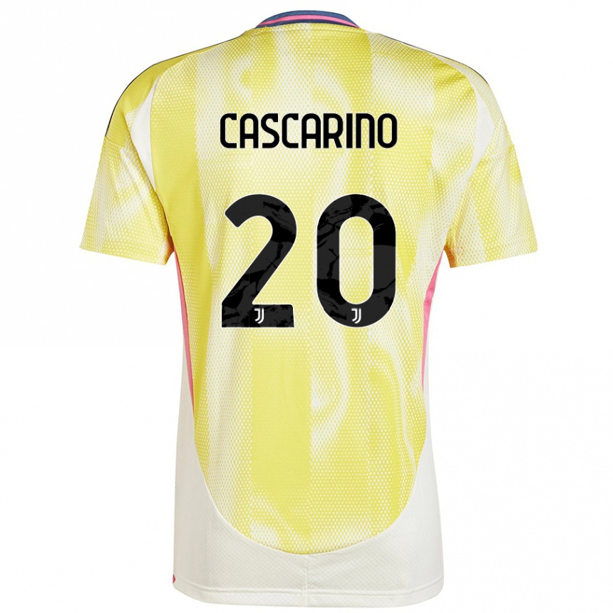 Férfi Labdarúgás Estelle Cascarino #20 Napsárga Idegenbeli Jersey 2024/25 Mez Póló Ing