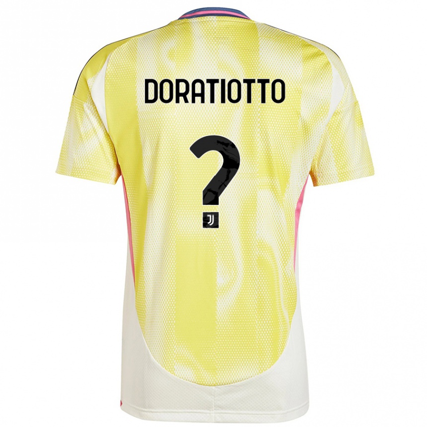 Férfi Labdarúgás Giulio Doratiotto #0 Napsárga Idegenbeli Jersey 2024/25 Mez Póló Ing