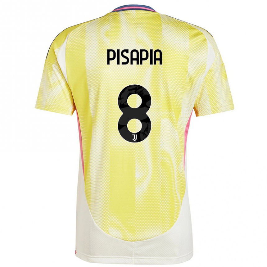 Férfi Labdarúgás Luciano Pisapia #8 Napsárga Idegenbeli Jersey 2024/25 Mez Póló Ing