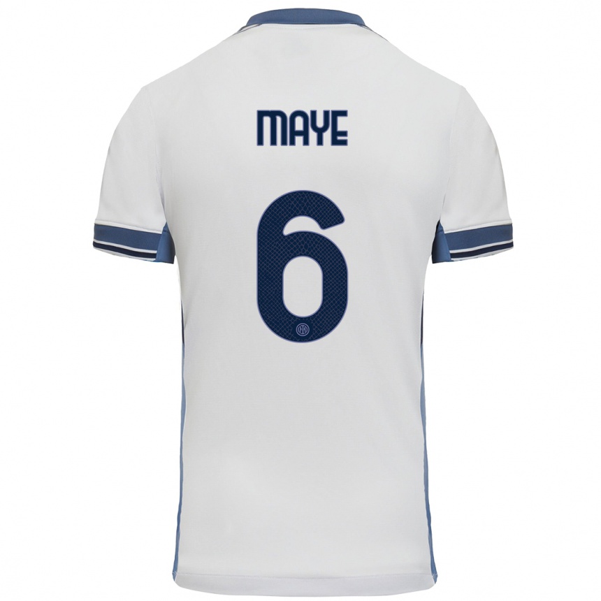 Férfi Labdarúgás Yvan Maye #6 Fehér Szürke Idegenbeli Jersey 2024/25 Mez Póló Ing