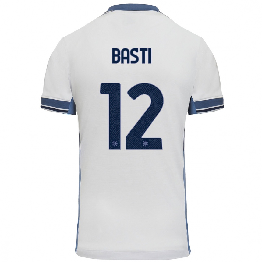 Férfi Labdarúgás Matteo Basti #12 Fehér Szürke Idegenbeli Jersey 2024/25 Mez Póló Ing